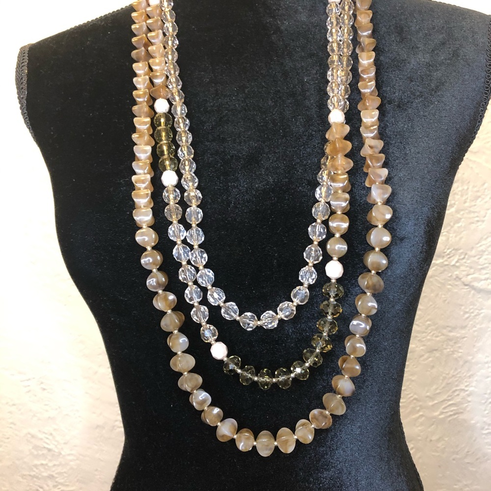 Chico’s 3 Strand Beaded Necklace